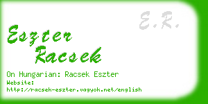 eszter racsek business card